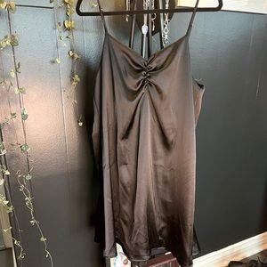 Foxblood satin slip dress